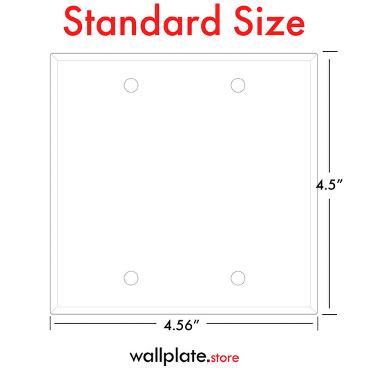 2-Gang Satin Brass Blank Wall Plate