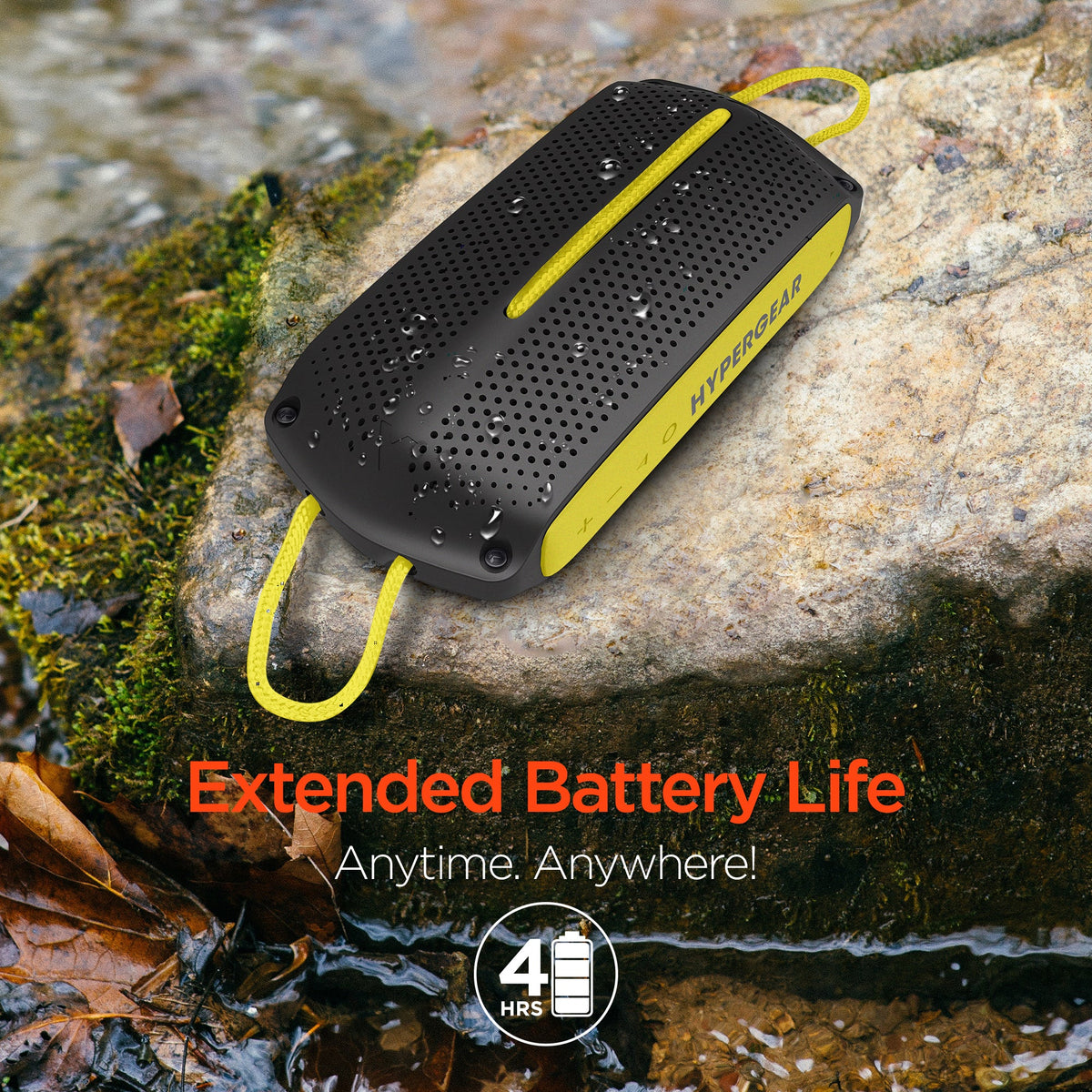 HyperGear Wave Water Resistant Wireless Speaker with Extended Battery Life (WATER-PRNT)