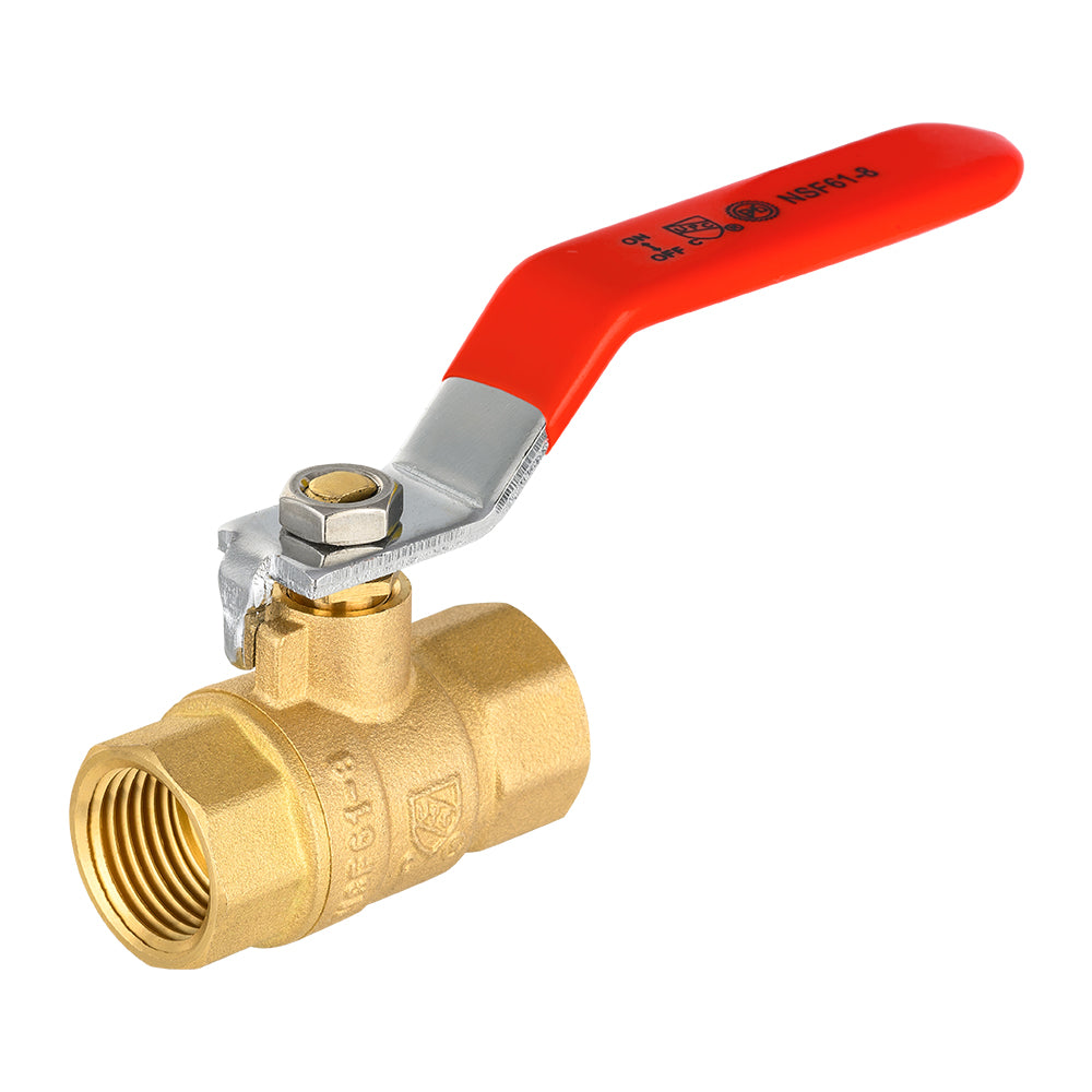 1" FNPT Ball Valve, Yellow (Lead Free)