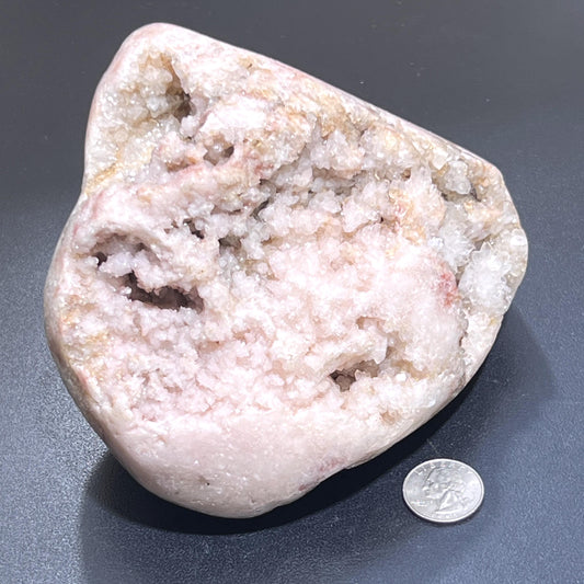 Large Pink Amethyst Druzy Crystal Cluster Standing Freeform Select Polished Carving