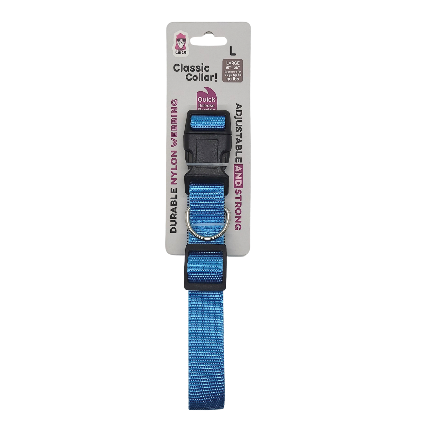 Quick-Release Nylon Dog Collar – Stylish & Durable, Adjustable Fit