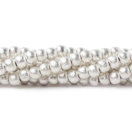 4mm Brushed Round Beads