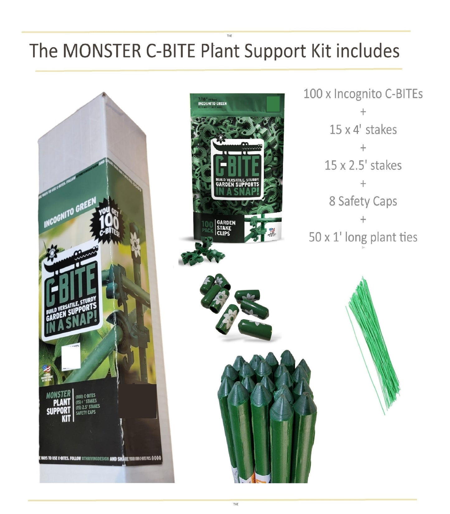 4', 5' or 6' Monster Plant Support! Custom Trellis & Tomato Cage Kit