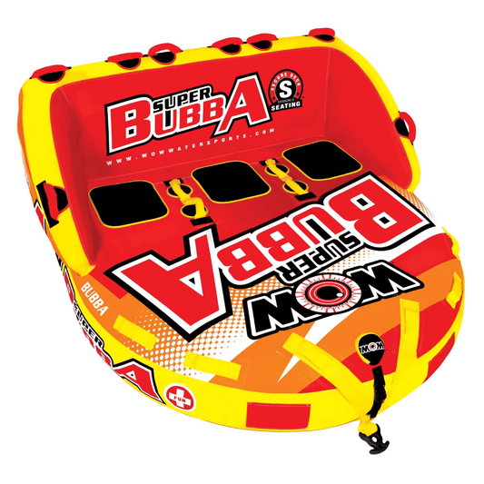 WOW Watersports Super Bubba 1-3 Person Inflatable Towable Deck Tube