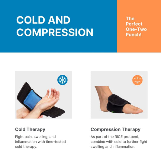 NatraCure Cold Therapy Wrap (Regular) with 14" Strap - 2 Pack