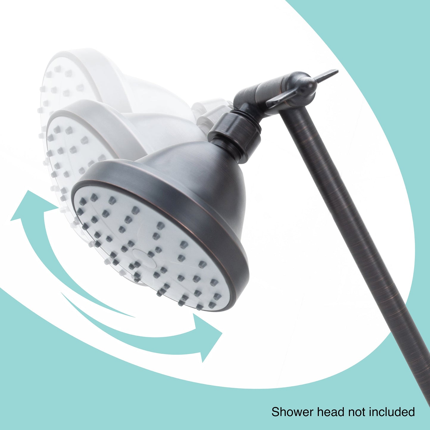 10 in. Solid Brass Shower Head Extension Arm (Oil-Rubbed Bronze Finish)