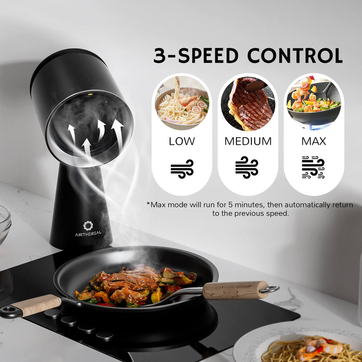 RH180 Portable Desktop Range Hood, Cordless or Plug-In Options