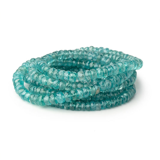 3.5-5.5mm Teal Kyanite Faceted Rondelle Beads 16 inch 162 pieces AA