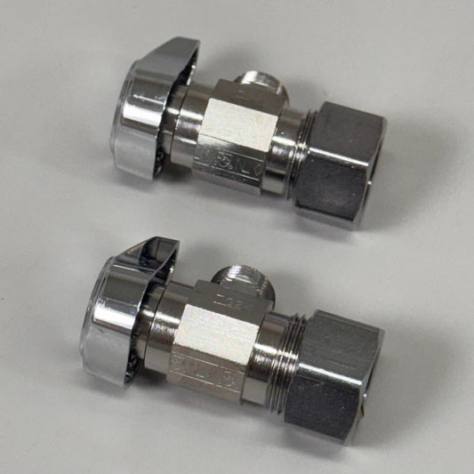 BRASSCRAFT (2 PACK) Angle Stop Valve 1/2" Compression Outlet 3/8" G2CR19L1XCB