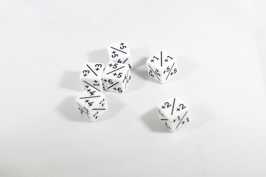 White D6 MTG +1/+1 Counter Dice - Magic: The Gathering DnD d6 Stats (Sold Per Die)