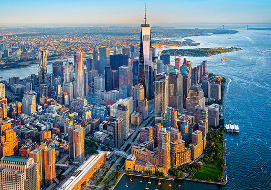 500 Piece Jigsaw Puzzle, Sunset over Manhattan, New York, NYC, cityscape puzzle, USA, Adult Puzzles, Castorland B-53674