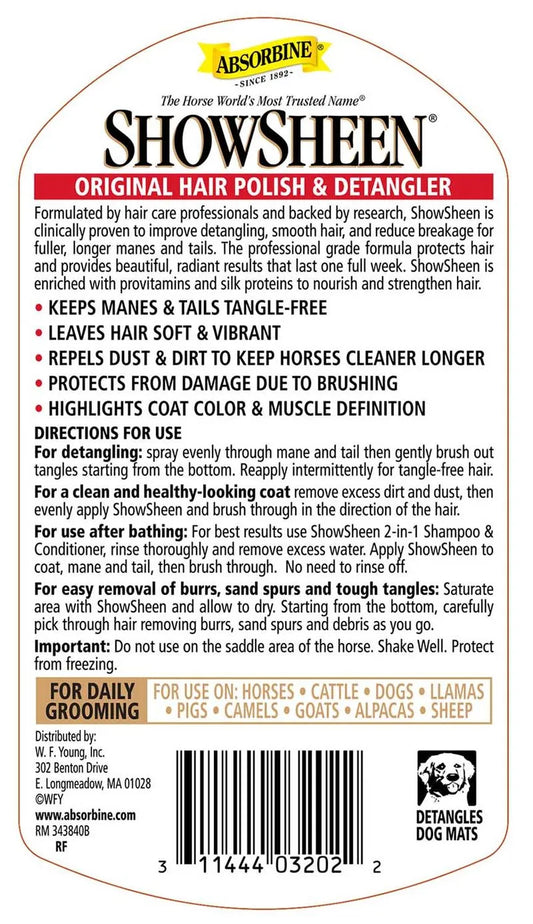 ShowSheen Hair Polish & Detangler QT REFILL