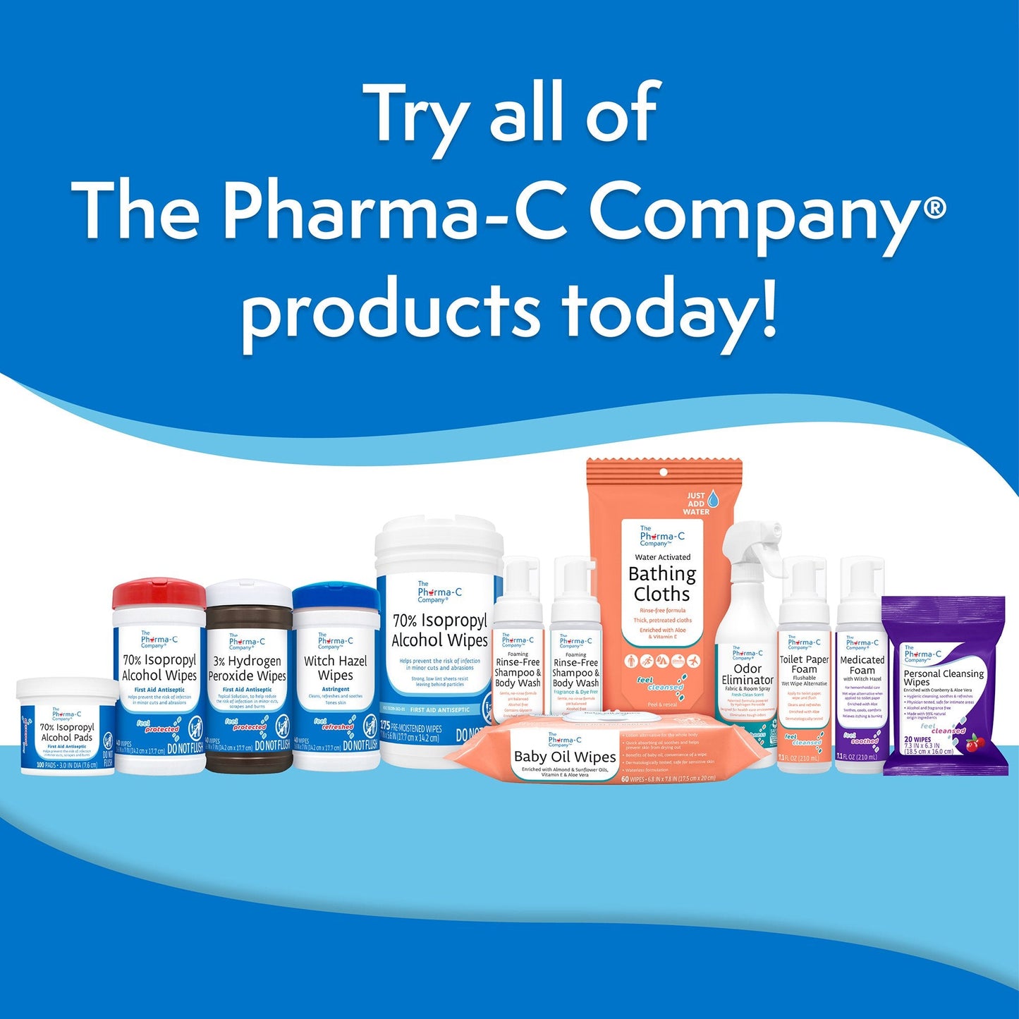 The Pharma-C Company® Isopropyl Alcohol Antiseptic Skin Wipe 63-10413