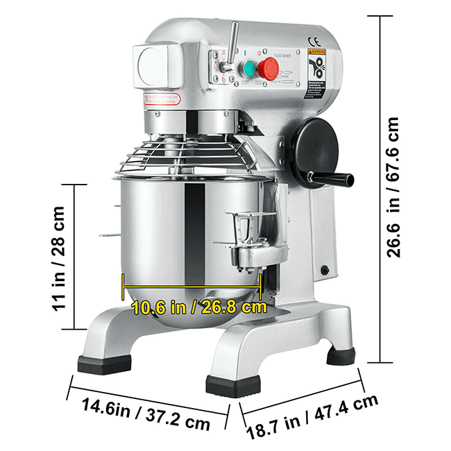 600W Commercial Dough Kneader Bakery Mixer Machine, 15QT (SAK95629)