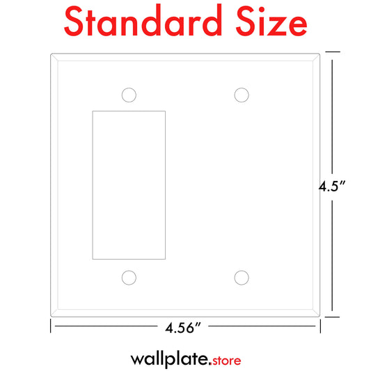 2 Gang with GFI blank, standard size, White Plastic wallplate