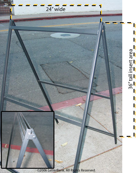 CLOSEOUT Sidewalk sign, steel frame 203t
