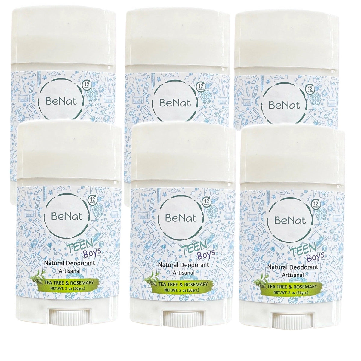 2-Pack all-Natural Deodorants for Kids & Teens