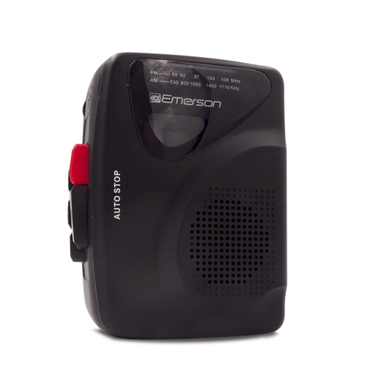 Emerson Portable Cassette Player & Recorder w AMFM Radio and Built-In Speaker