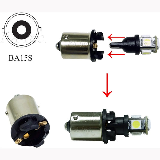 T10 194 168 to 1156 Ba15s Bulb Base Converter Transform Socket