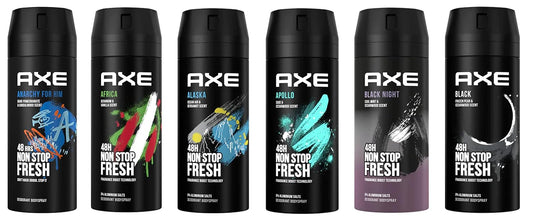 12 Pack AXE Body Spray Deodorant 150ml
