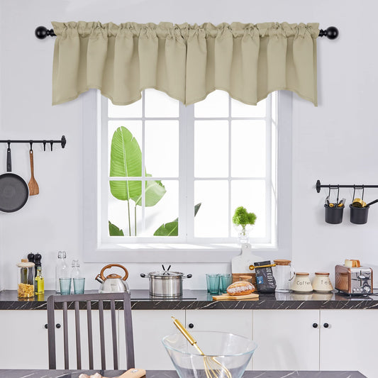 Thermal Insulated Blackout Valance, 52x18 Inch