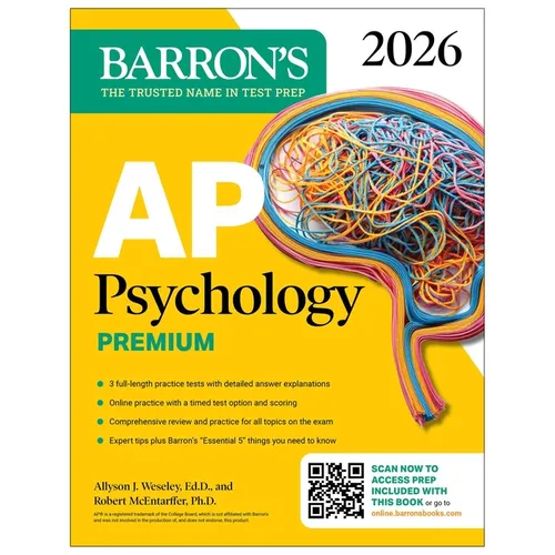 AP Psychology Premium, 2026: Prep Book with 3 Practice Tests + Comprehensive Review + Online Practice