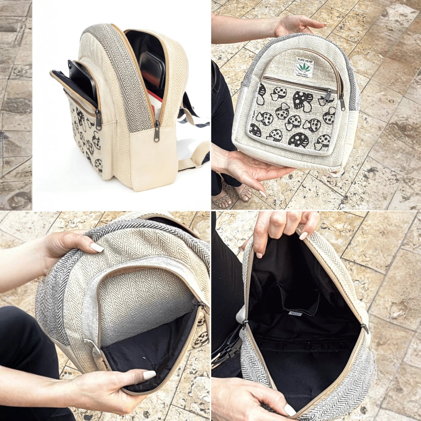 Kathmandu Collection Mini Hemp Mushroom Backpack