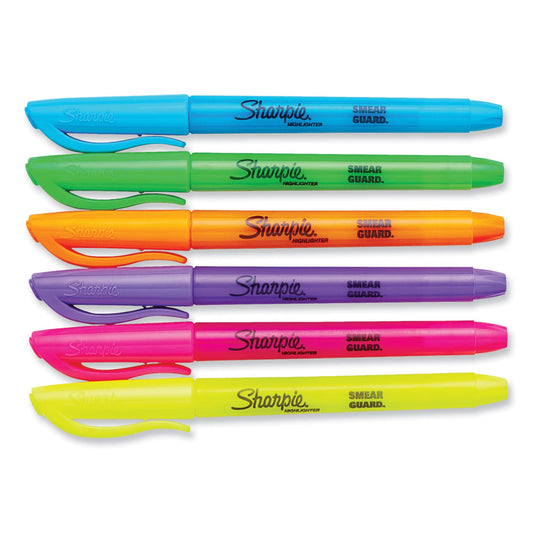 Sharpie Pocket Style Highlighters, Assorted Ink Colors, Chisel Tip, Assorted Barrel Colors, 36/Pack