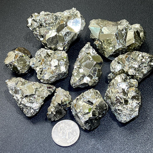 Extra Quality Premium Pyrite Small Crystal Clusters (By The Piece Or Pound) Peru Rough Wholesale