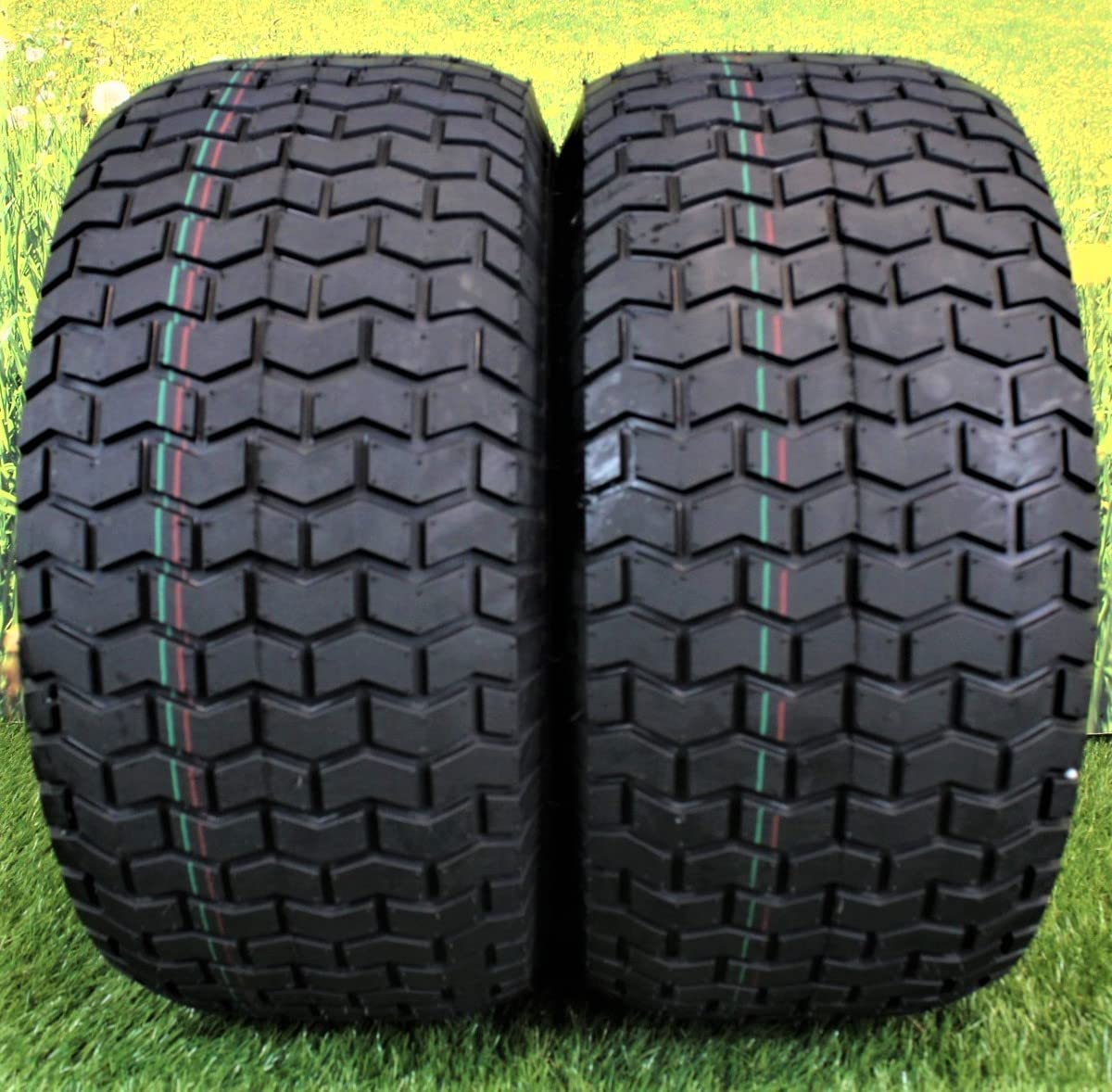 22x9.50-12 4 Ply Turf Tires & Wheels for John Deere Lawn & Garden Mower Turf Tires (Set of Two)