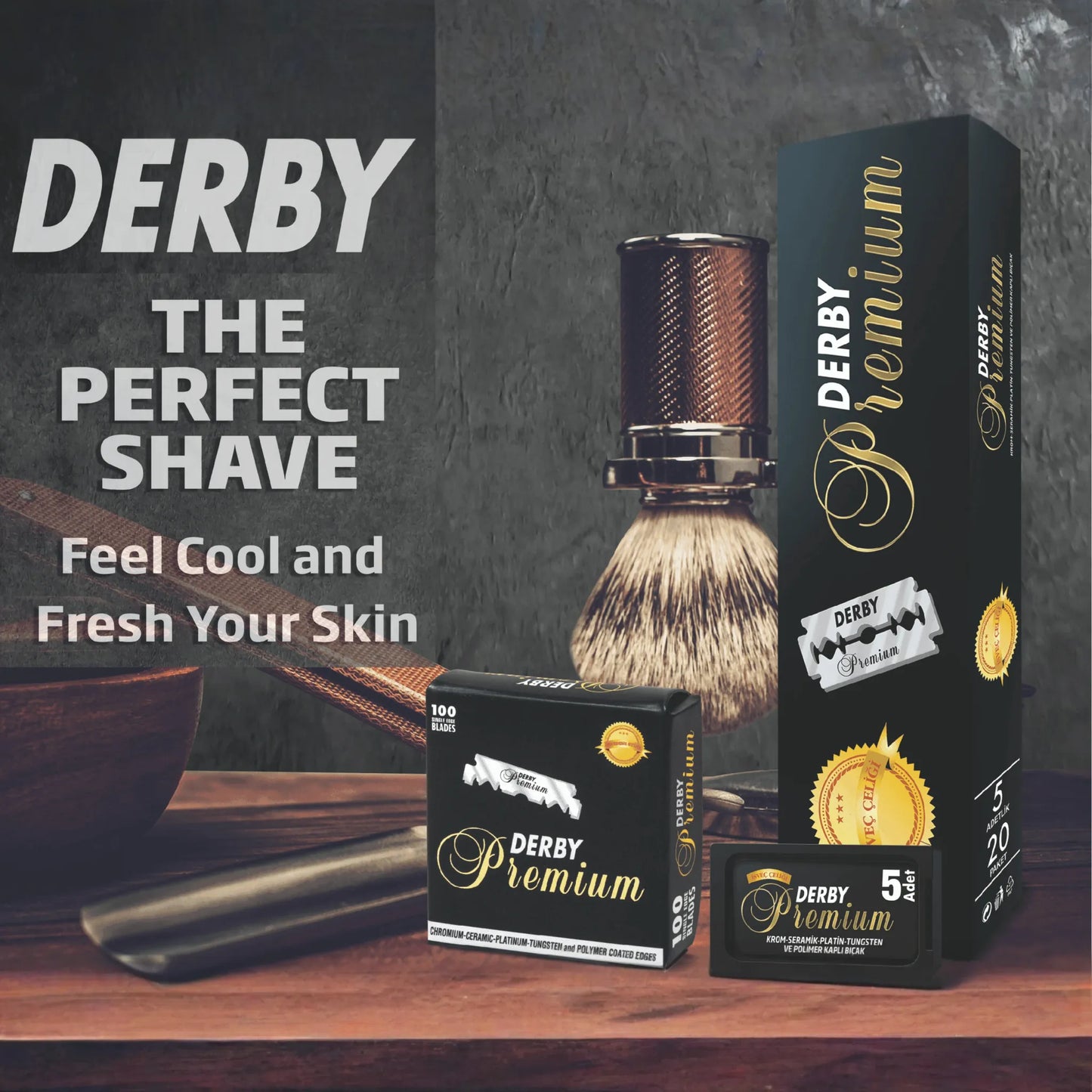 Derby Premium Double Edge Razor Blades 100ct - PREMIUM
