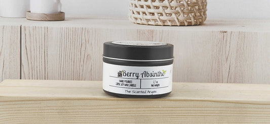 Berry Absinthe Scented 100% Soy Wax Candle - Black