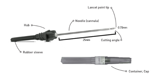 Blood Collection Needle Pen Type (22G x 1")