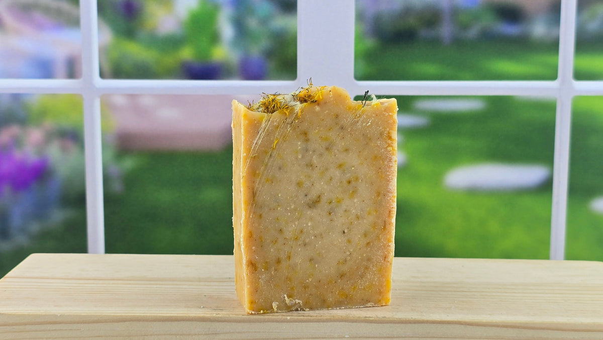 Blood Orange and Unscented Dandelion Goat Milk Cold Process Soap