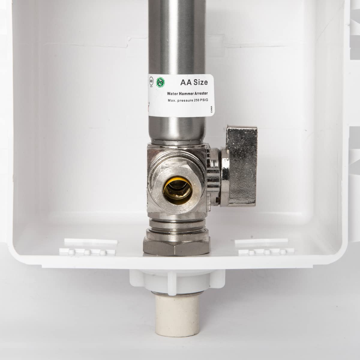 1/2" CPVC PPE Intet, Dishwasher Outlet Box, with Copper Water Hammer Arrestor
