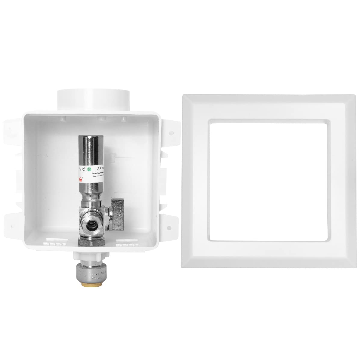 1/2" Push Fit Inlet, Dishwasher Outlet Box, with Copper Water Hammer Arrestor