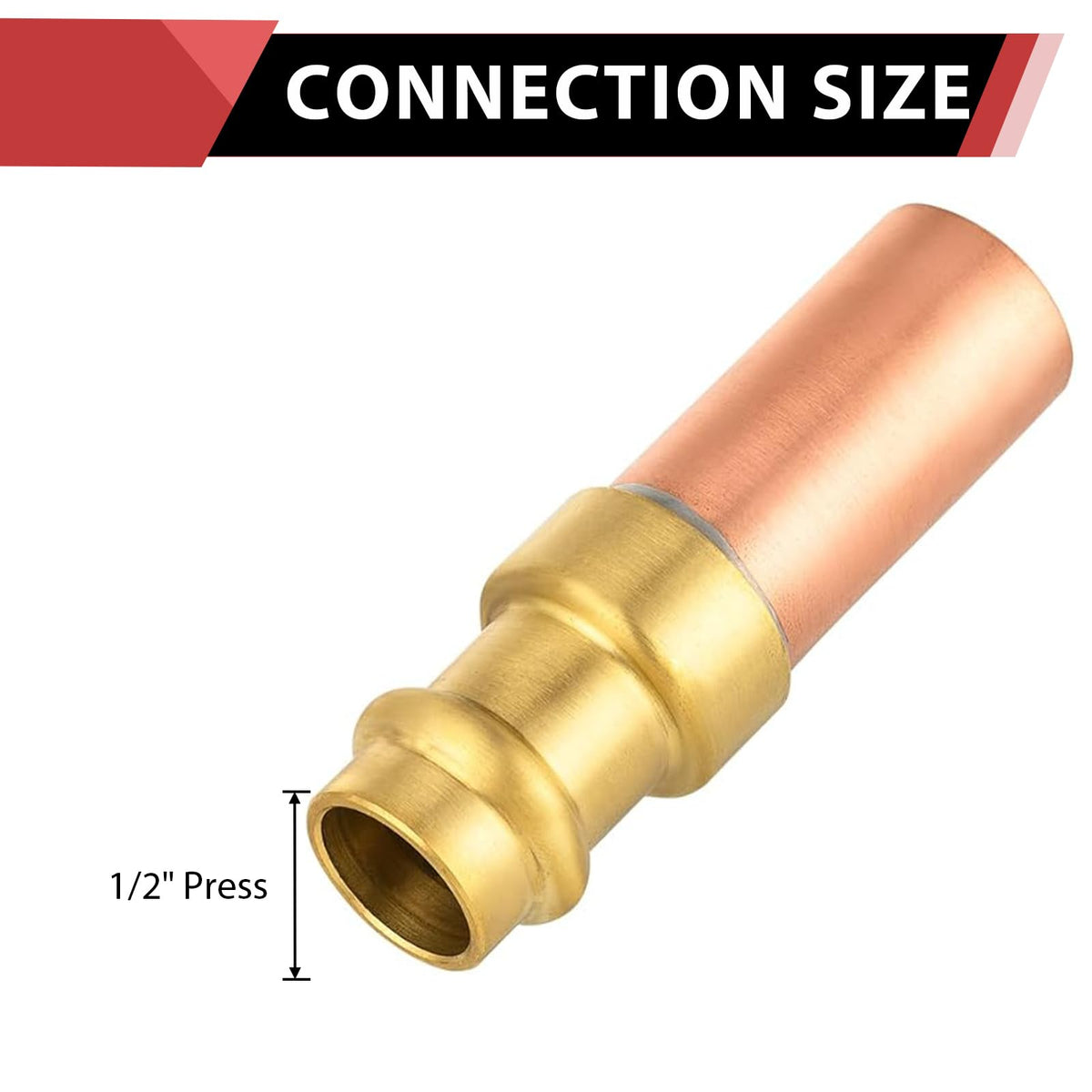 1/2" Copper Press Connection, Copper Water Hammer Arrestor