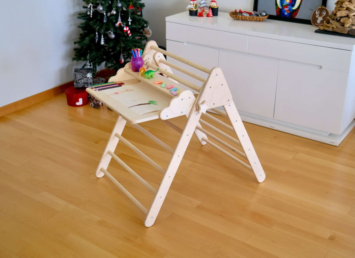 Versatile Montessori Climbing Set with Folding Table and Chair