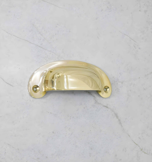 Victorian Bin Pulls - Unlacquered Polished Brass