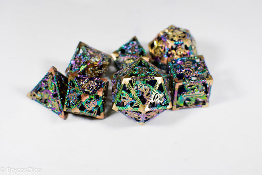 (Golden Rainbow) Deadly Dragon Dice: Shards of Oblivion Hollow Metal