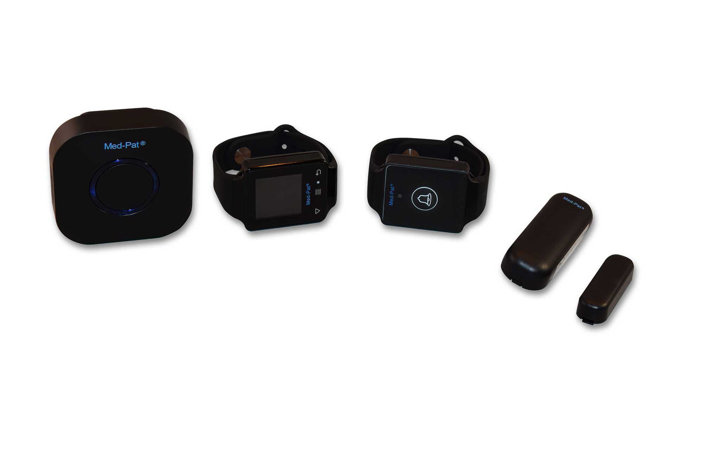 Med-Pat CARE-4 Caregiver Pager System | Wearable Touchscreen Receiver, Waterproof Emergency Button & Door Sensor – 24/7 Safety Kit