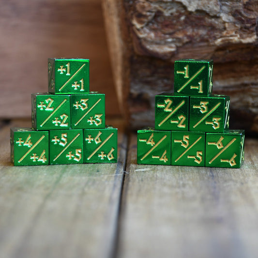 '+1/+1 Counter Dice- Green, 6ct.