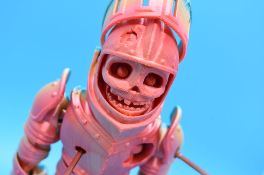 Flexi Knight Skeleton with Sword, Dagger, arrows, and Movable Visor!