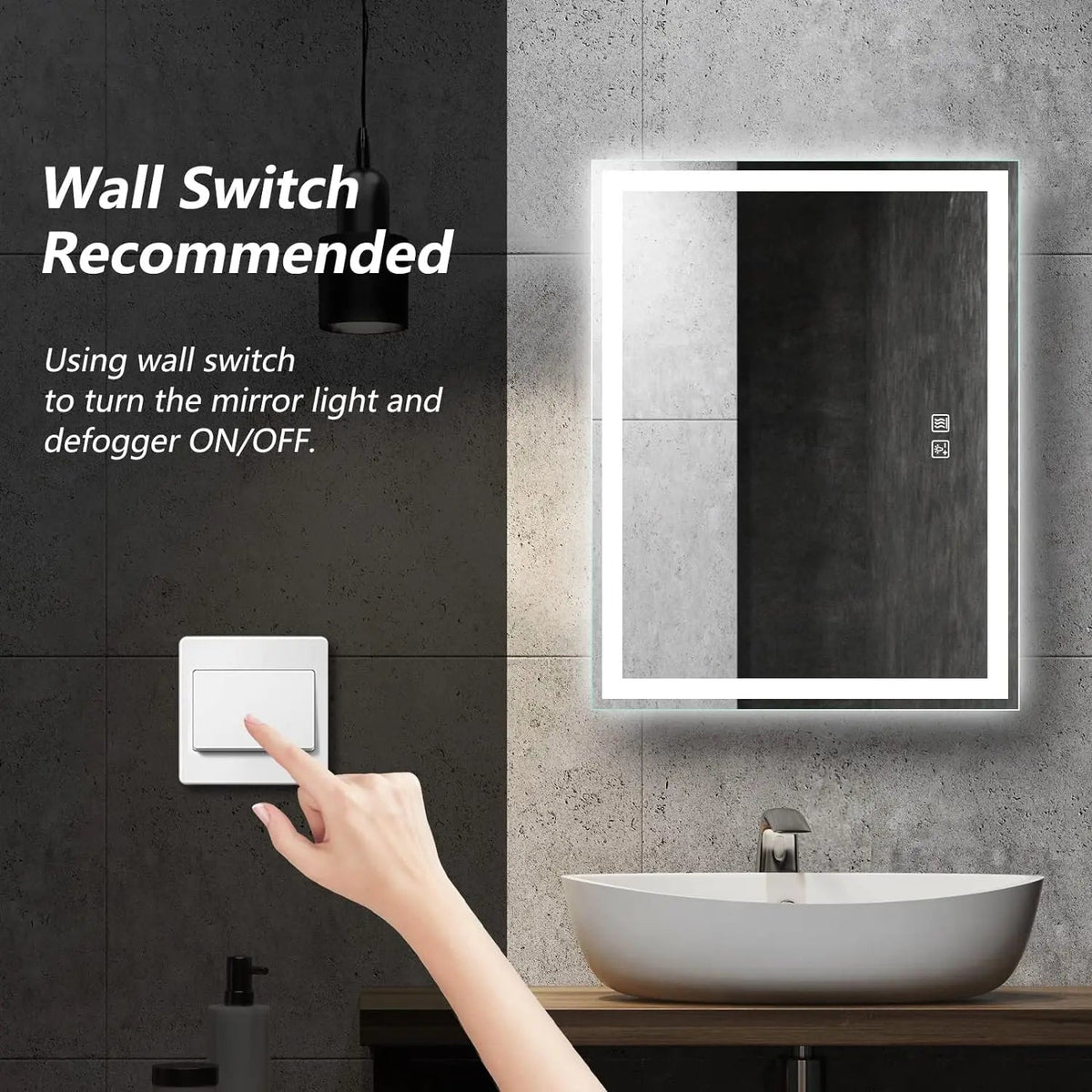 Deluxe Center Glow LED Bathroom Mirror