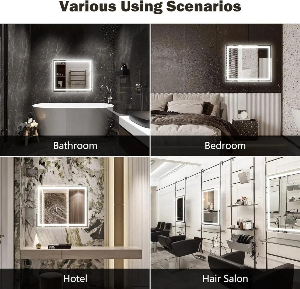 Deluxe Center Glow LED Bathroom Mirror