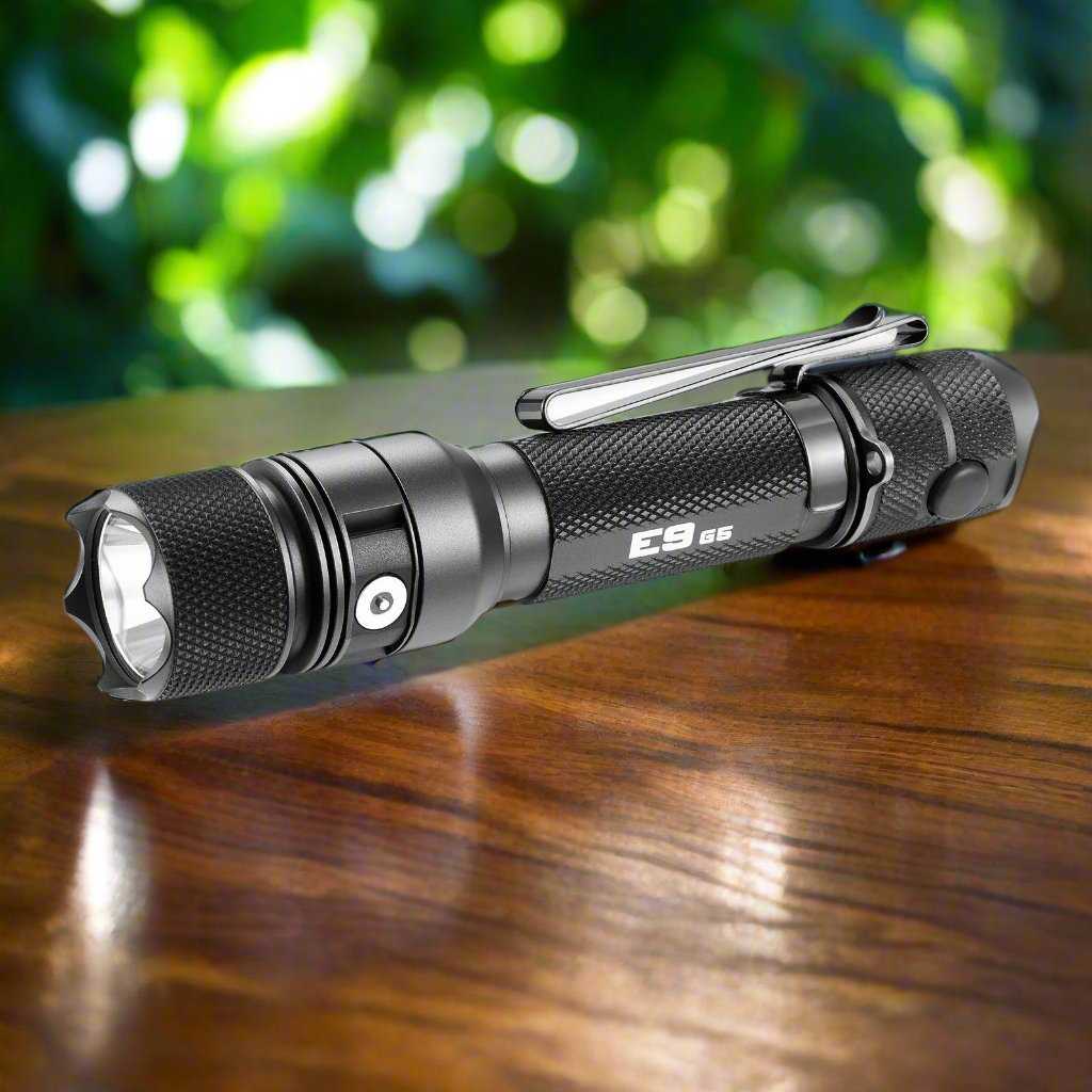 E9 GEN5 Long Throw- 3,000 Lumen 388 Meter Tactical EDC Flashlight
