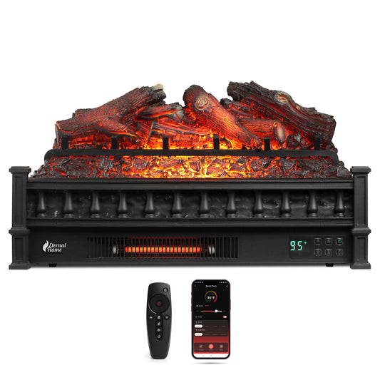 Eternal Flame EF26-LG Smart Electric Fireplace Logs, WiFi Enabled