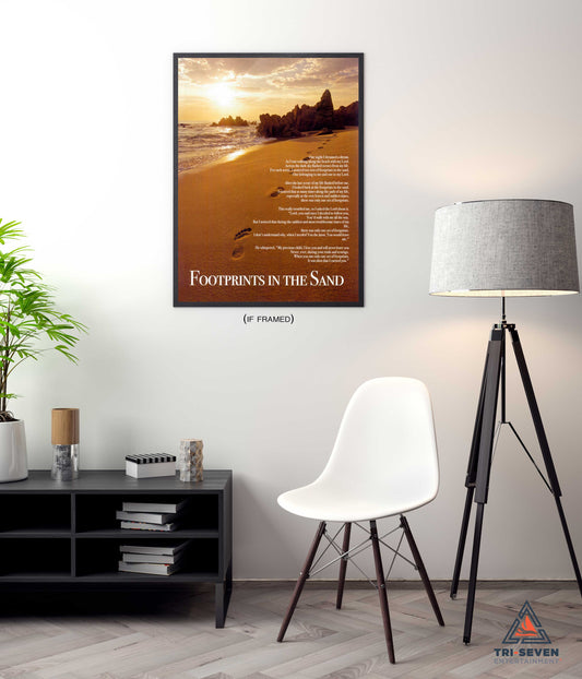 Footprints In The Sand Poster (18"x24")