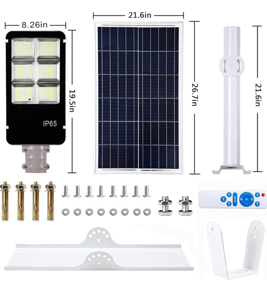 2800 Watt Solar Street Lights, with Remote Control 105000LM LED Dusk to Dawn Solar Light 6500K Super Bright Solar Flood Light