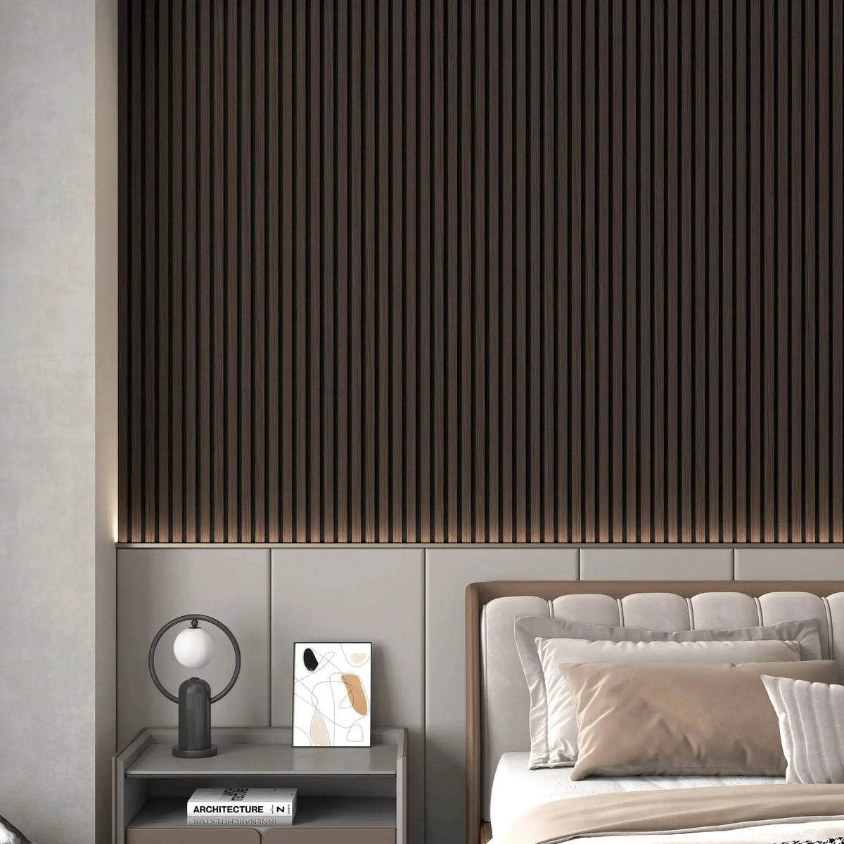 Hausvita Acoustic Solid Wood Slat Wall Panels ( 2 Panels Per Box )